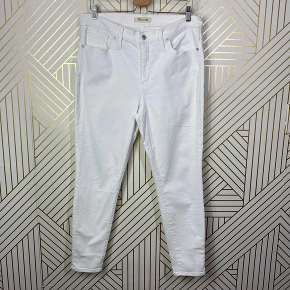 Madewell 9" High-Rise Skinny Jeans Pure White‎ - Picture 3 of 12